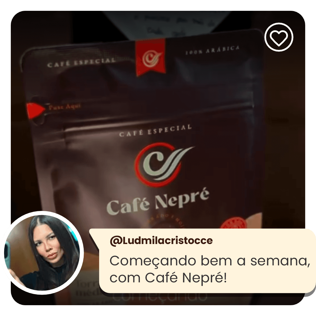 Cliente do Café Nepré: “Começando bem a semana com Café Nepré!”